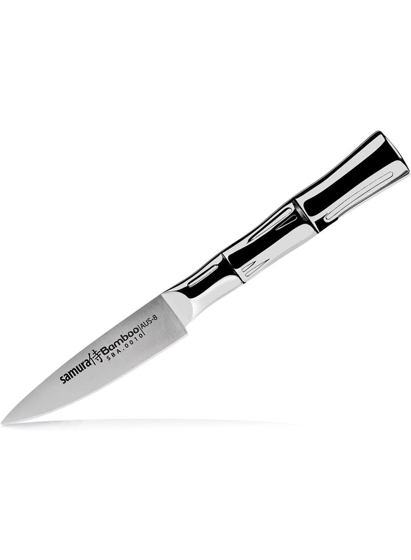 SAMURA BAMBOO Kitchen Knife Set of 3 | Japanese AUS‑8 Stainless Steel |  Chef  cm, Utility 15 cm & Paring 8 cm Blades Blades | Full‑Metal Bamboo Handle | Lightweight Professional Chef Knife Gift Set for Home - Image 2